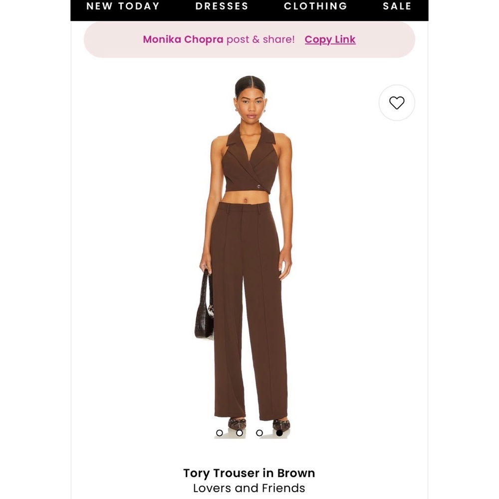 Lovers + Friends Brown Pant Set